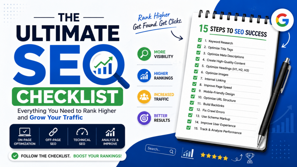 The Ultimate SEO Checklist: 15 Steps to Rank Higher on Google