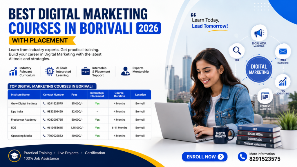 Best Digital Marketing Courses in Borivali 2026 with Placement